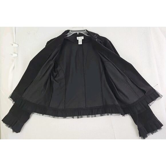 West Pacific ~Woman Size L~ Brown Velvet Embellished Blazer Jacket Unlined. - Picture 8 of 16